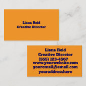 Geel en blauw visitekaartje (Voorkant / Achterkant)