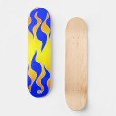 Geel- en blauw-vlambord skateboard (Voorkant)