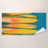 GEEL EN BLAUWE APPARAAT BADHANDDOEK (Badhanddoek)