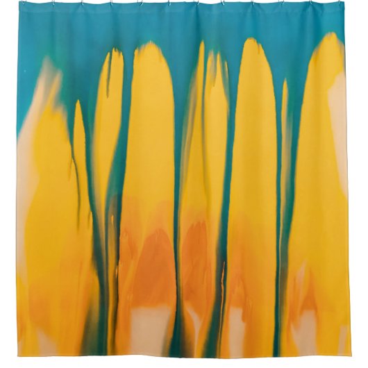 GEEL EN BLAUWE APPARAAT DOUCHEGORDIJN (Voorkant)