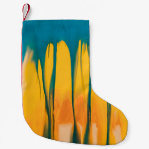 GEEL EN BLAUWE APPARAAT KLEINE KERSTSOK