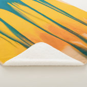 GEEL EN BLAUWE APPARAAT SHERPA DEKEN (3/4)