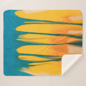 GEEL EN BLAUWE APPARAAT SHERPA DEKEN (Voorkant (horizontaal))