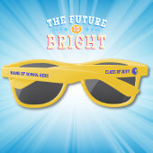 Geel en Blauwe Leeuw Mascotte Afstuderen Zonnebrillen