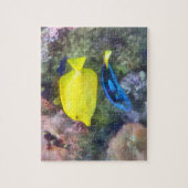 Geel en Blauwe Tang Vis Legpuzzel (Verticaal)