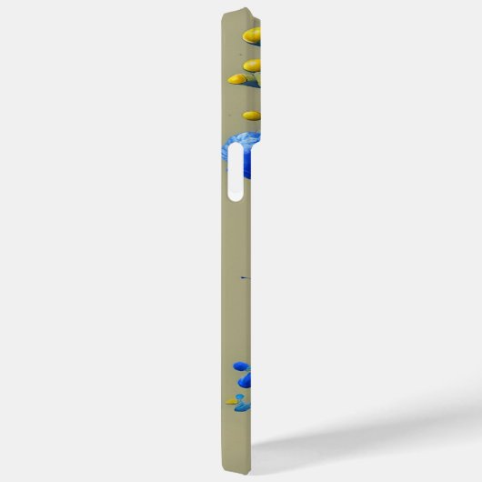 GEEL EN BLAUWE WATERVERF Case-Mate iPhone CASE (Achterkant / Rechts)