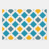 Geel en Blauwgroen blauw stropdassen set van 3 Inpakpapier Vel (Voorkant 3)