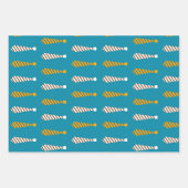 Geel en Blauwgroen blauw stropdassen set van 3 Inpakpapier Vel (Voorkant)