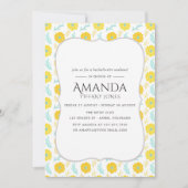 Geel en Blauwgroen Floral Bachelorette Weekend Kaart (Voorkant)