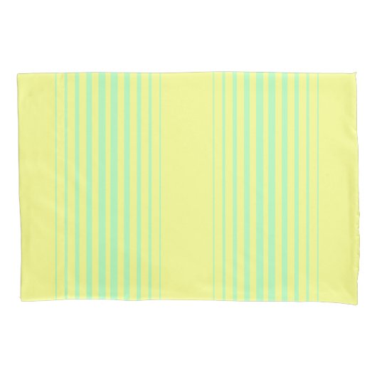Geel en blauwgroen kussensloop (Voorkant)