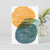 Geel en Blauwgroen Vrijgezellenfeest voor Abstract Kaart (Staand voorkant)