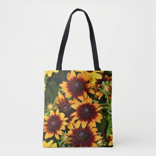 Geel en Brons Rubeckias Bloemen Tote Bag (Voorkant)