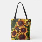 Geel en Brons Rubeckias Bloemen Tote Bag (Achterkant)