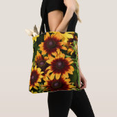 Geel en Brons Rubeckias Bloemen Tote Bag (Dichtbij)