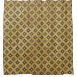Geel en Bronze Diamond Burst Pattern Douchegordijn