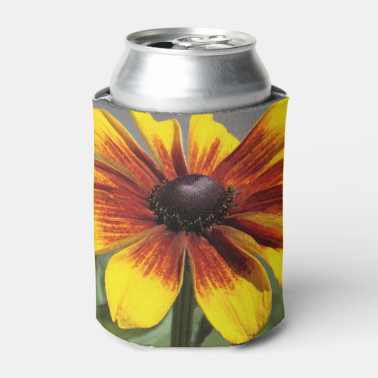 Geel en Bronze Rudbeckia Floral Koelbox Blikjeskoeler (Blikje Voorkant)