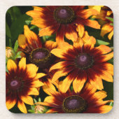 Geel en Bronze Rudbeckias Floral Bier Onderzetter (Voorkant)