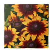 Geel en Bronze Rudbeckias Floral Tegeltje (Voorkant)