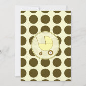 Geel en bruin Baby shower Kaart (Voorkant)