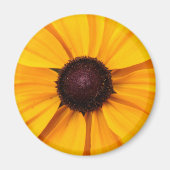 Geel en Bruin Bloemen Magneet (Voorkant)