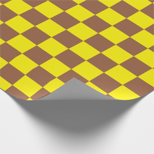 Geel en bruin cadeaupapier (Hoek)