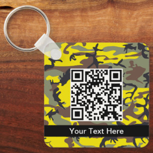 Geel en Bruin Camo, Camouflage, Militair, Leger Sleutelhanger