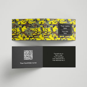 Geel en Bruin Camo, Camouflage, Militair, Leger Visitekaartje