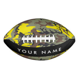 Geel en bruin Camouflage Jouw naam Personaliseren American Football