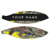 Geel en bruin Camouflage Jouw naam Personaliseren Basketbal (Panelen)