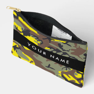 Geel en bruin Camouflage Jouw naam Personaliseren Etui