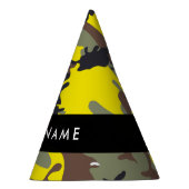 Geel en bruin Camouflage Jouw naam Personaliseren Feesthoedjes (Rechts)
