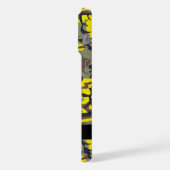 Geel en bruin Camouflage Jouw naam Personaliseren iPhone Hoesje (Linkerkant)