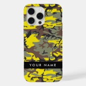 Geel en bruin Camouflage Jouw naam Personaliseren iPhone Hoesje (Achterkant)