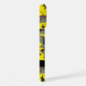 Geel en bruin Camouflage Jouw naam Personaliseren iPhone Hoesje (Rechterkant)