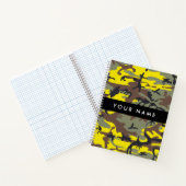 Geel en bruin Camouflage Jouw naam Personaliseren Notitieboek (Binnen)