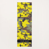 Geel en bruin Camouflage Jouw naam Personaliseren Yogamat (Achterkant)