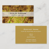 Geel en bruin deying Macro Leaf Visitekaartje (Voorkant / Achterkant)