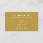 Geel en bruin deying Macro Leaf Visitekaartje (Achterkant)