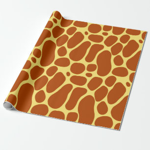 Geel en bruin Giraffe Cadeaupapier