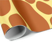 Geel en bruin Giraffe Cadeaupapier (Rol Hoek)