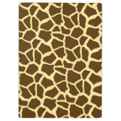 Geel en bruin Giraffe Dierenprint Klembord (Achterkant)