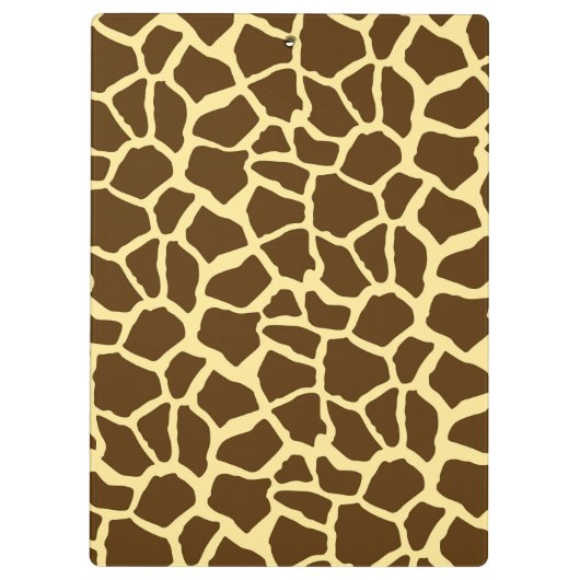 Geel en bruin Giraffe Dierenprint Klembord (Achterkant)