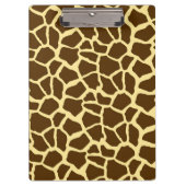 Geel en bruin Giraffe Dierenprint Klembord (Voorkant)