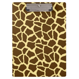 Geel en bruin Giraffe Dierenprint Klembord