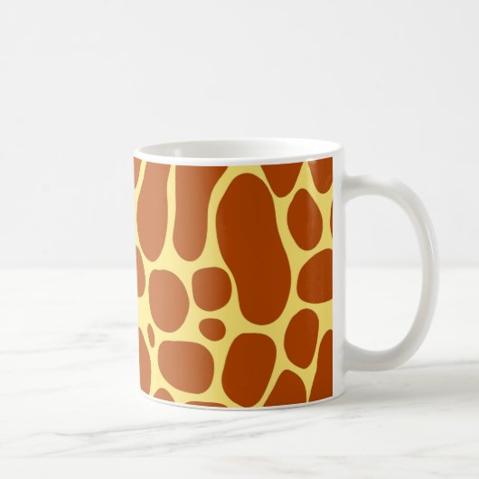 Geel en bruin Giraffe Koffiemok (Rechts)