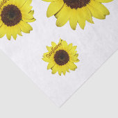 Geel en Bruin Grote Zonnebloemen Fotografisch Tissuepapier (Detail)