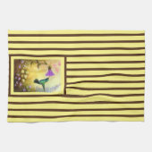 Geel en bruin koetskoeken theedoek (Horizontaal)