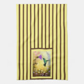 Geel en bruin koetskoeken theedoek (Verticaal)