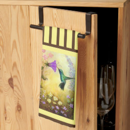 Geel en bruin koetskoeken theedoek