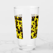 Geel en bruin Pansy Cluster, Drink glas (Links)